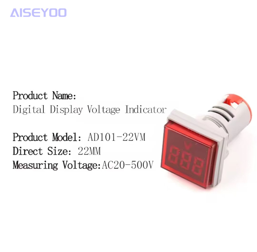 数显LED指示灯电压电流表信号灯指示灯 圆形方形 大屏电压表指示灯电压表数字显示电压表详情13