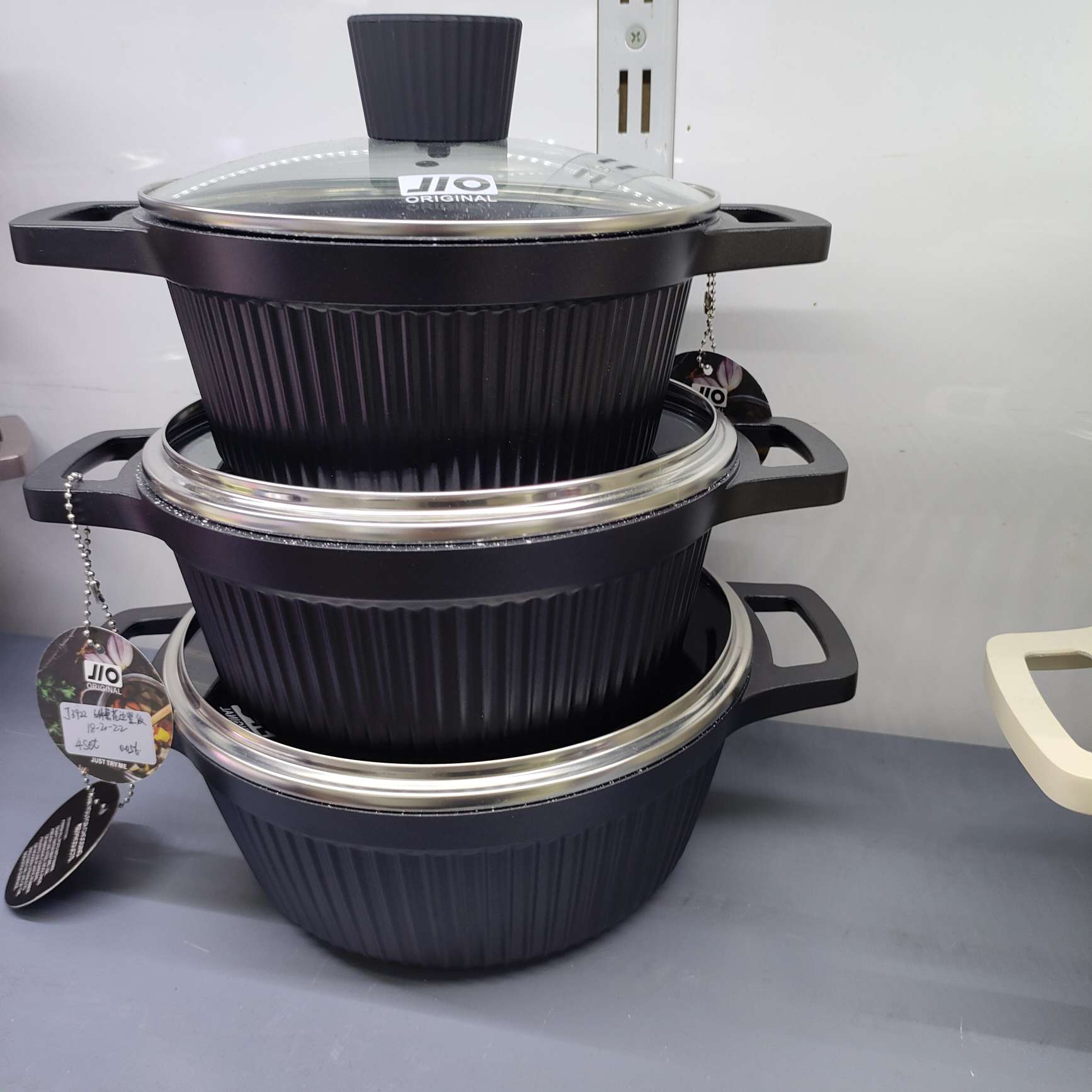 麦饭石不沾汤锅厨房用品铝汤锅细节图