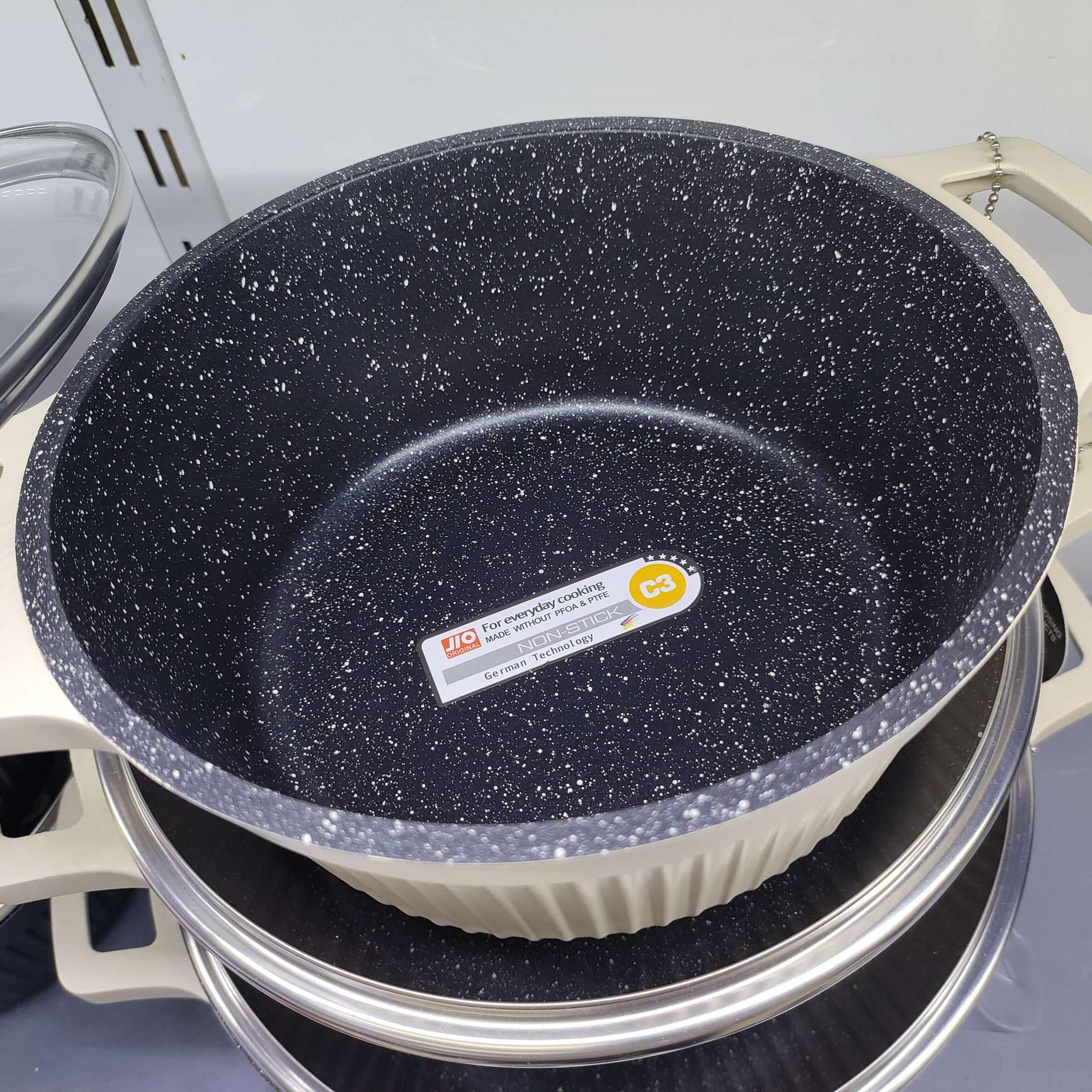 麦饭石不沾汤锅厨房用品铝汤锅详情图3