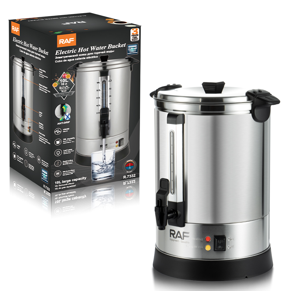 RAF European standard boiling water machine 10L large-capacity electric boiling water bucket, commercial boiling water bucket, tea water bucket, insulated water bucket, soup bucket details Picture