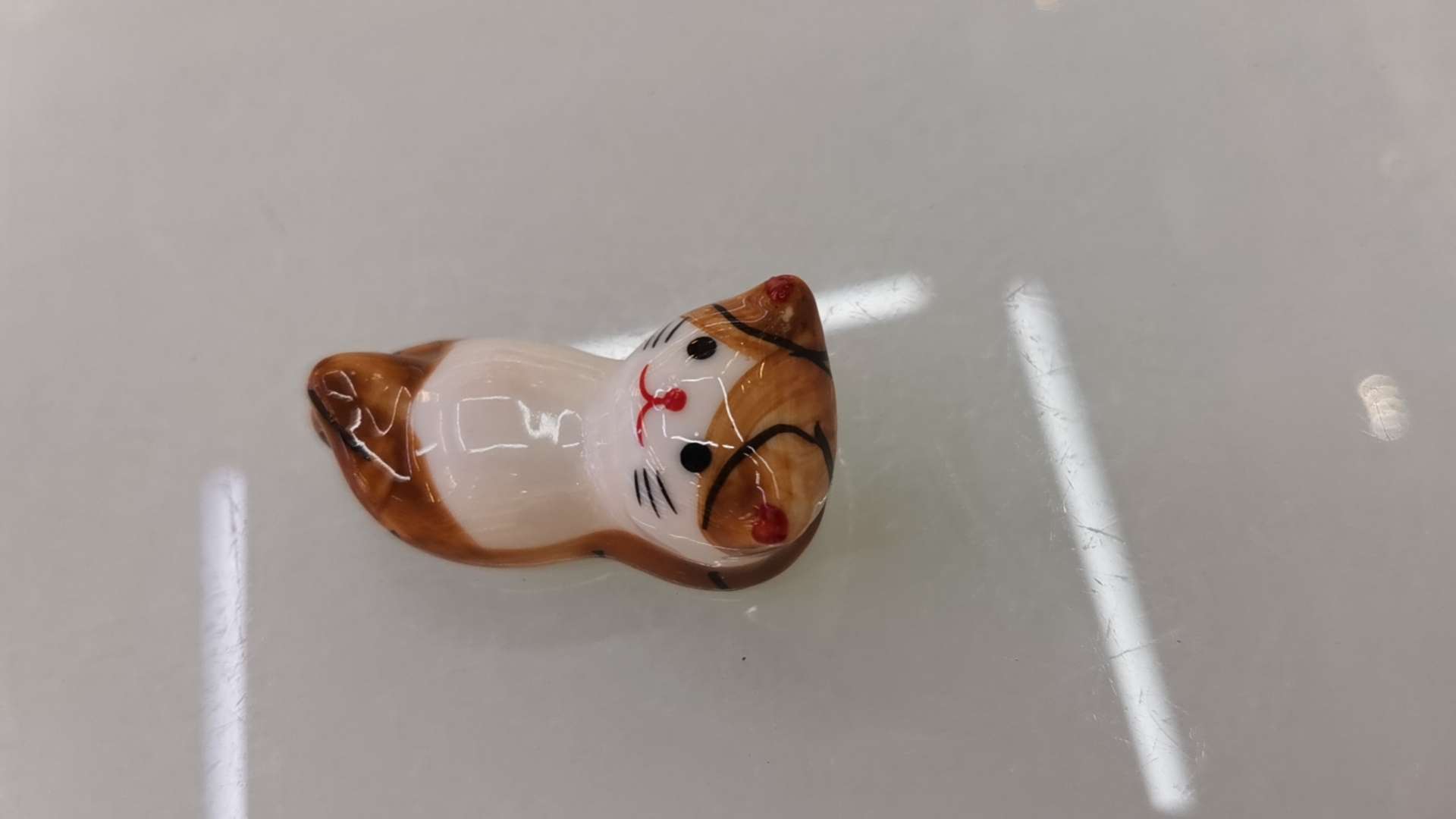 Ceramic Kitten Figurine, Chopstick Holder