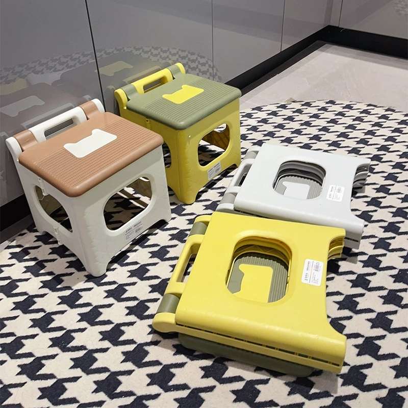X155-1721 Household plastic low stool portable folding stool Simple living room bedroom small bench outdoor fishing stool Specification drawing