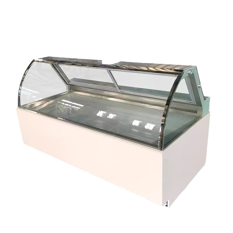 Air-cooled dual-temperature cabinet, commercial arc-shaped front and rear door glass door freezer, cooked food, marinated food and duck neck display cabinet Specification drawing