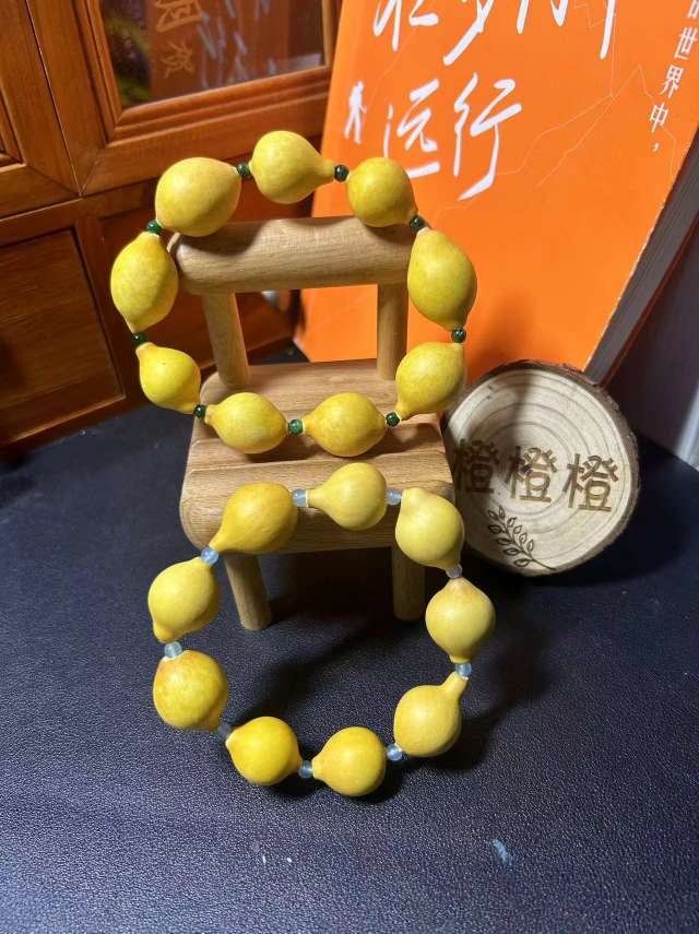 天然手捻葫芦手持把玩件