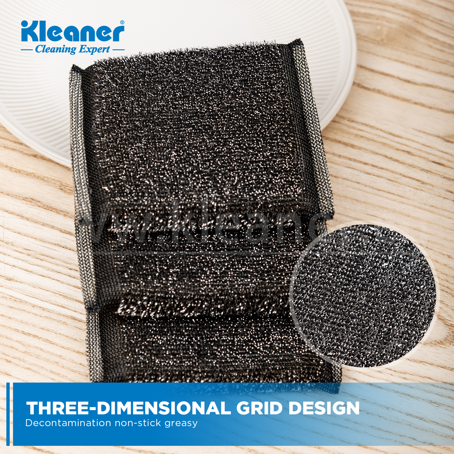 Sponge wipe Dishwashing sponge Power decontamination hair removal Bathroom cleaning products Delicate sponge wipe household cleaning artifacts details Picture