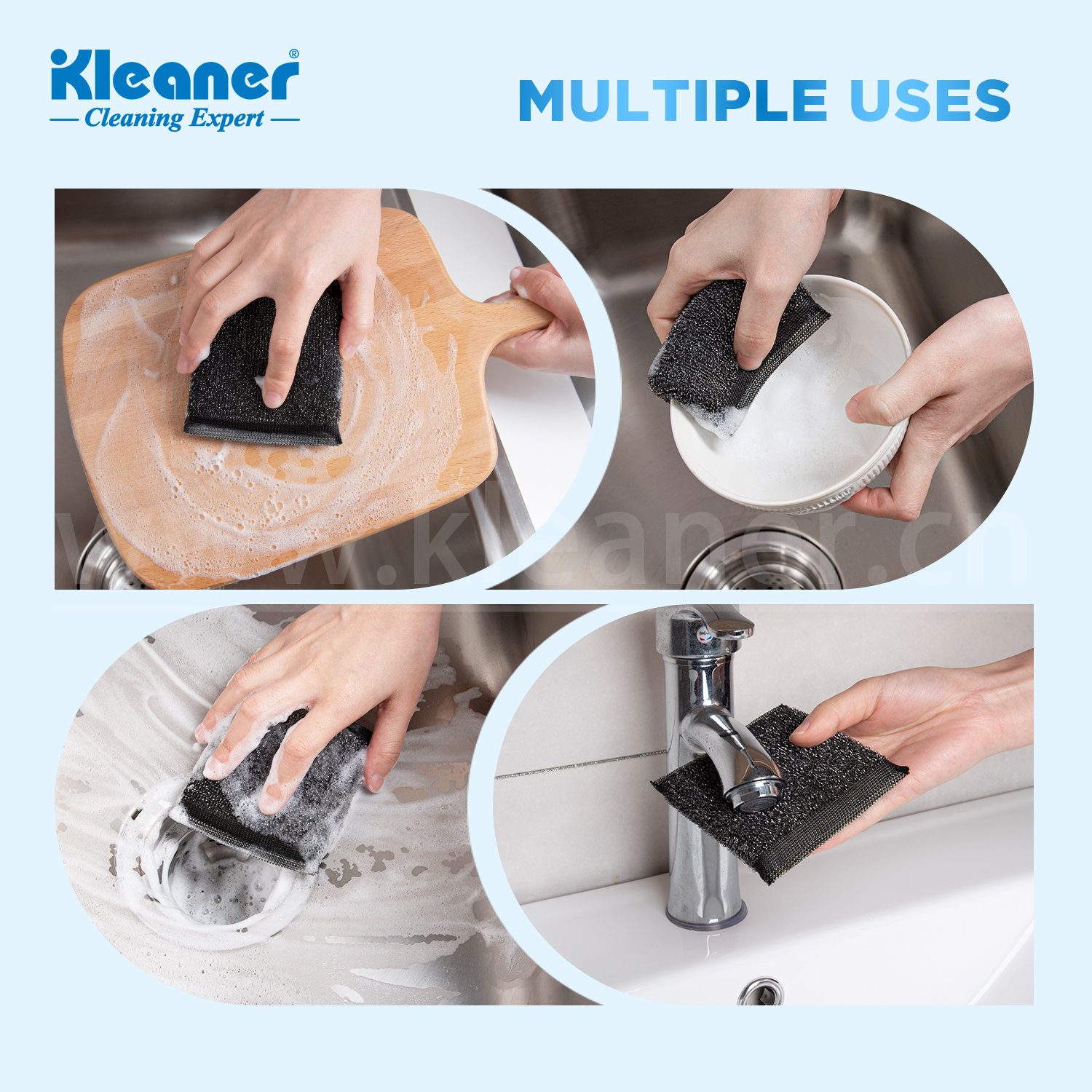 Sponge wipe Dishwashing sponge Power decontamination hair removal Bathroom cleaning products Delicate sponge wipe household cleaning artifacts Item Picture