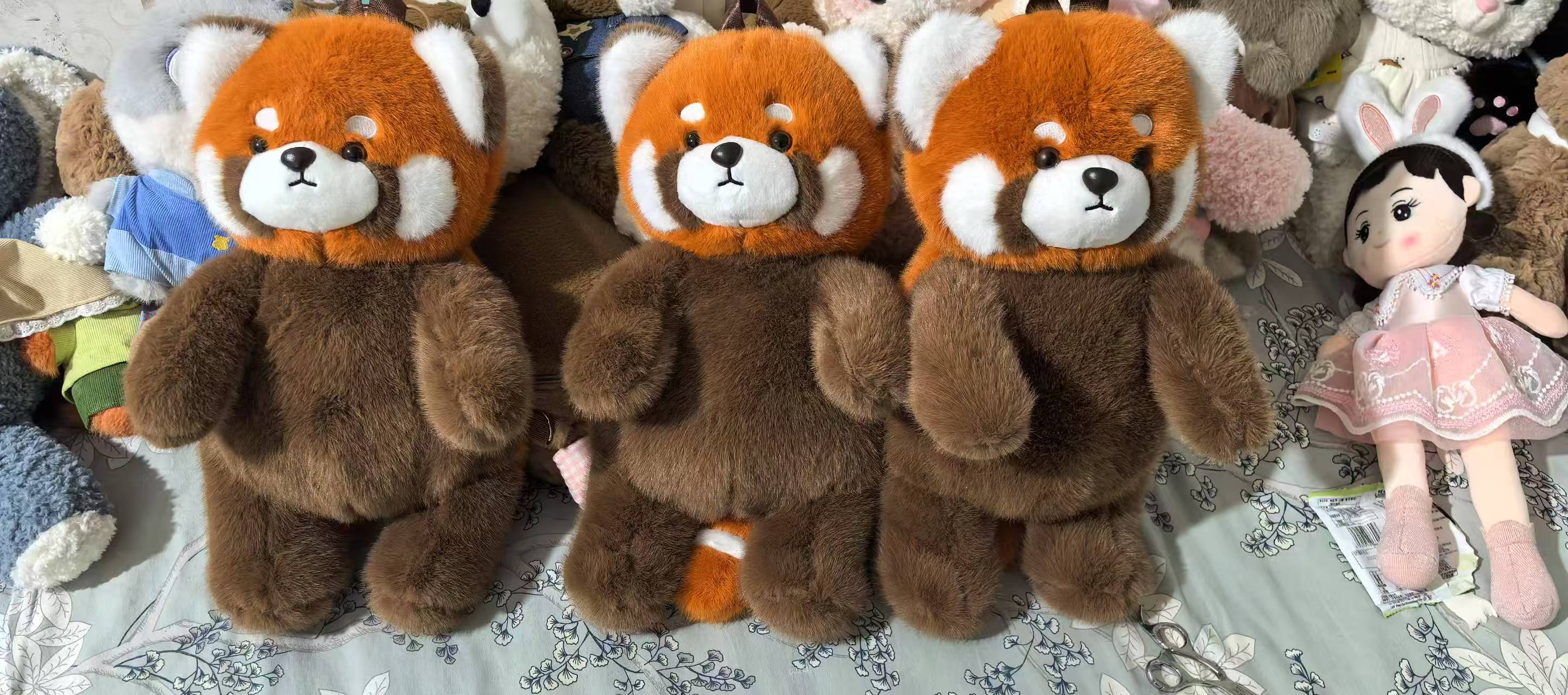 Plush toys, cotton dolls, figurines, dolls, factory straight-haired little brown bear bags, dolls details Picture