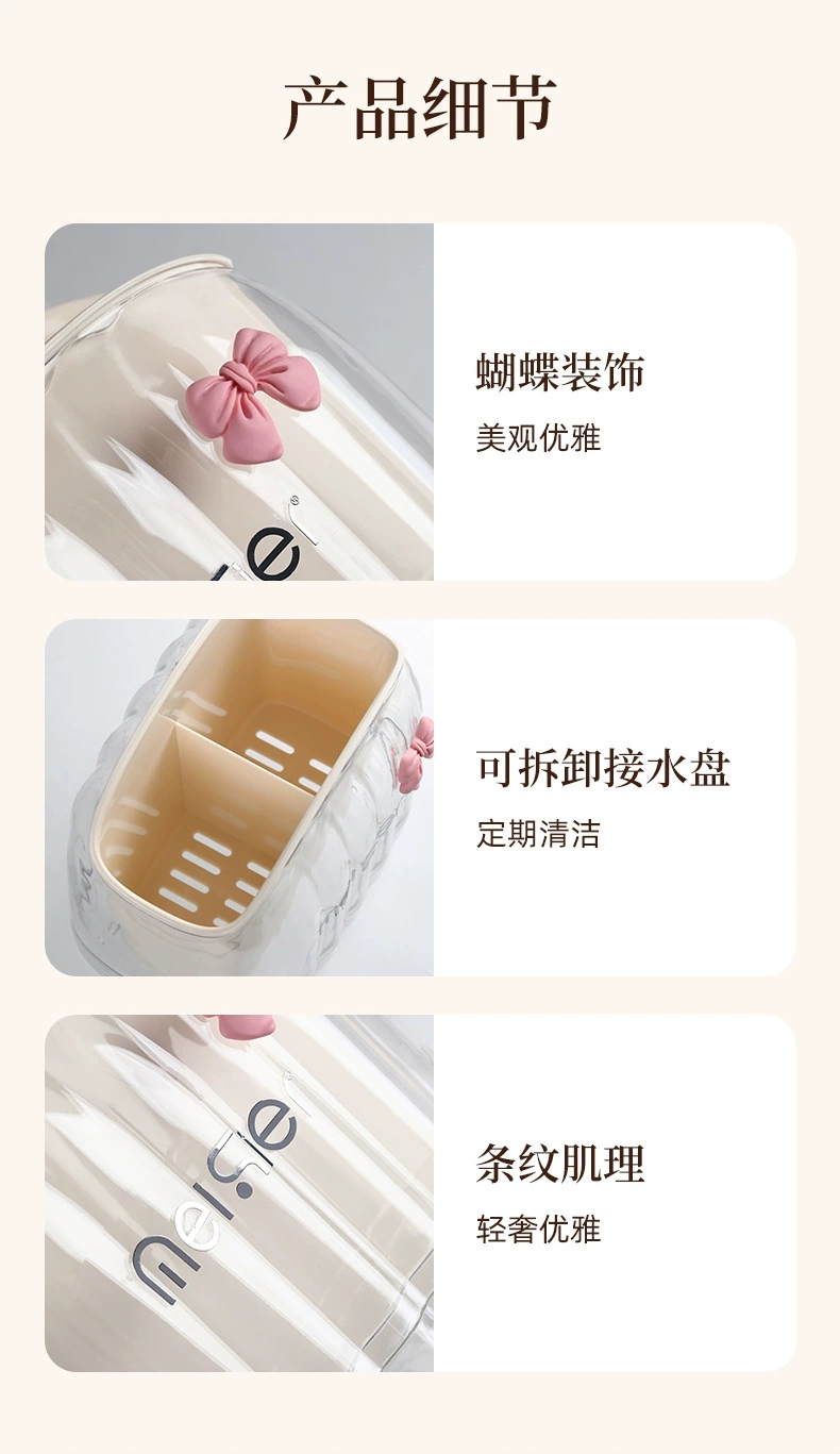 S87-SQC-8001 Household chopsticks container with cream air drainable chopsticks container Kitchen tableware storage box undefined