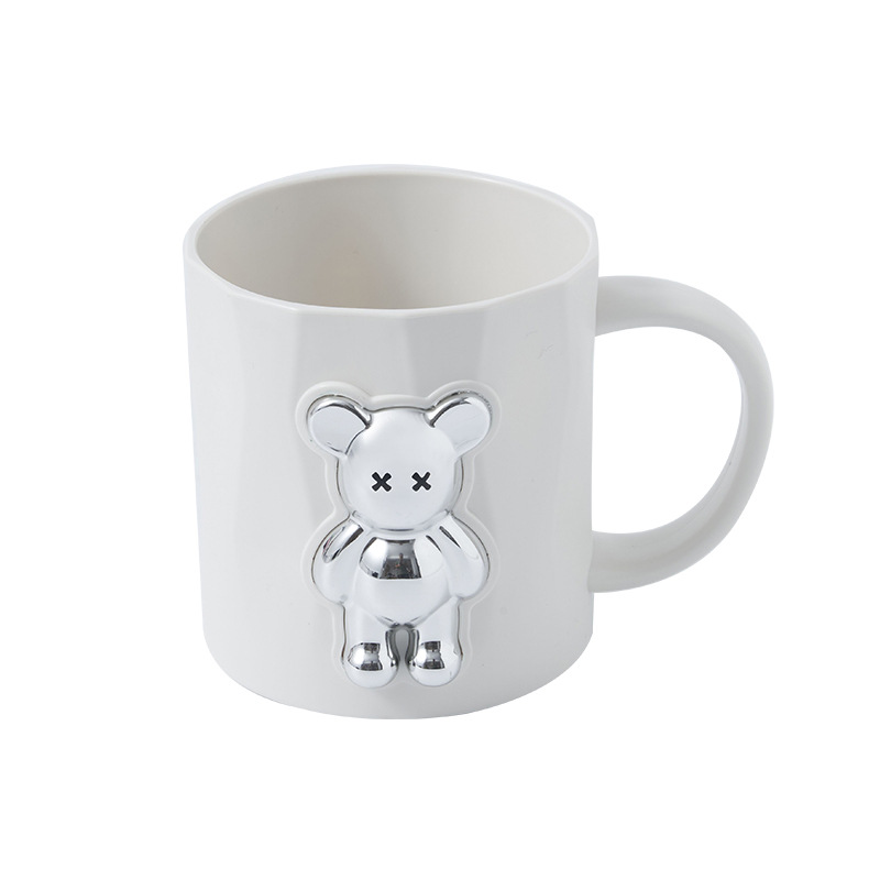 P25- Bear Mouthwash Cup, Home Simple Brushing Cup, Washbasin Cup, Children's Couple Pair, Plastic Creativity Item Picture