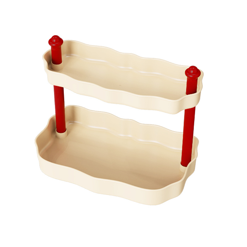 J149-007 plastic desktop shelf Multi-layer high appearance horizontal storage rack mugs milk tea store organizer Application Scenario