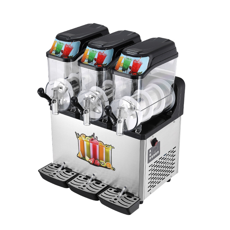 Single-cylinder, double-cylinder and triple-cylinder GM312 snow-melting machine for beverages, commercial self-service snow slime mixer Item Picture