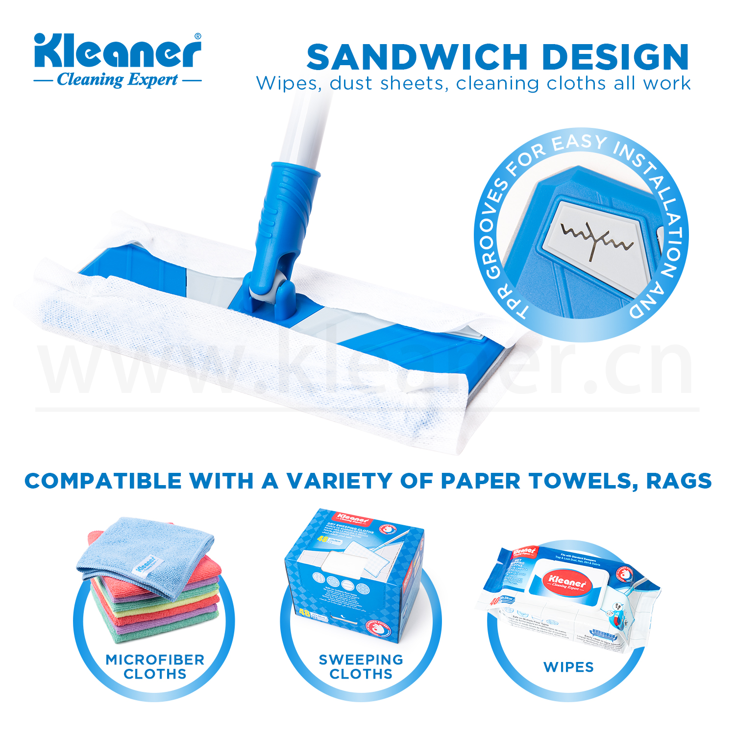 Static drag set simple and durable mopping artifact Application Scenario