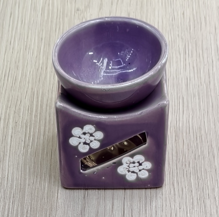 一件紫色小花工艺品香炉 家居摆件  节日礼品