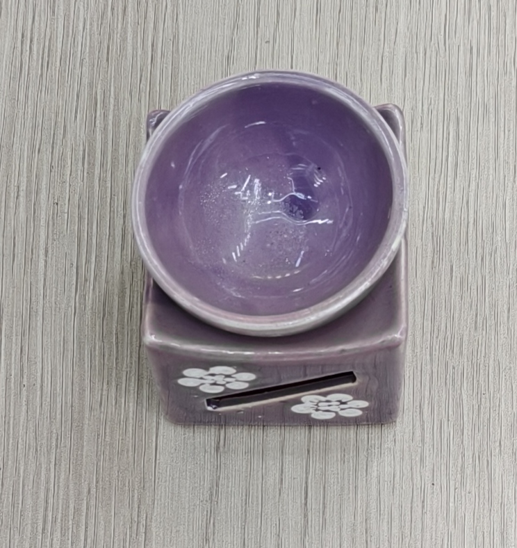 一件紫色小花工艺品香炉 家居摆件  节日礼品详情图2