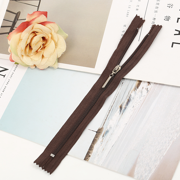Color No. 3 nylon access control zipper, 20CM nylon closed-tail zipper, pants and clothing zipper pic 3