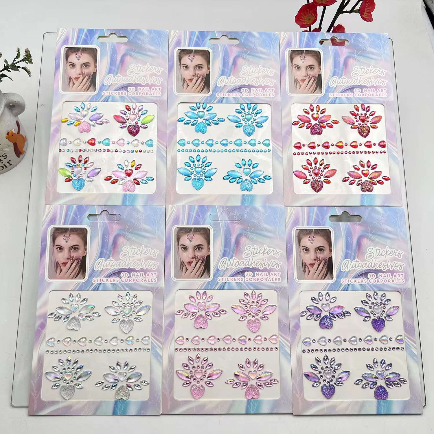 外贸热销创意礼品3D立体贴纸钻石画 工艺品亚克力 独特设计艺术品钻贴脸贴