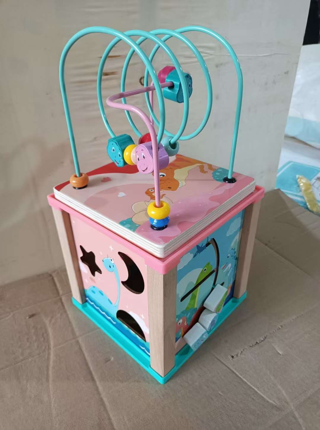 木丸榉木绕珠小宝宝串珠6-12岁婴儿童1-23早教益智孩子积木质玩具产品图