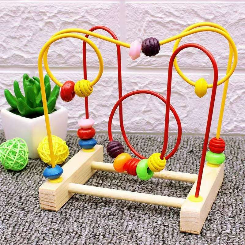 木丸榉木绕珠小宝宝串珠6-12岁婴儿童1-23早教益智孩子积木质玩具详情图4
