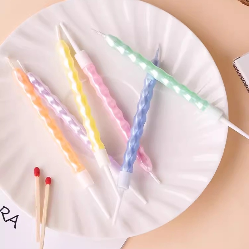 Multi-color spiral birthday candle cake decoration plug-in, birthday candle dessert counter baking decoration, birthday candles, candles, aromatherapy candles, birthday candles, home candles, cake candles, candles, aromatherapy small candles, cake flame candles pic 8