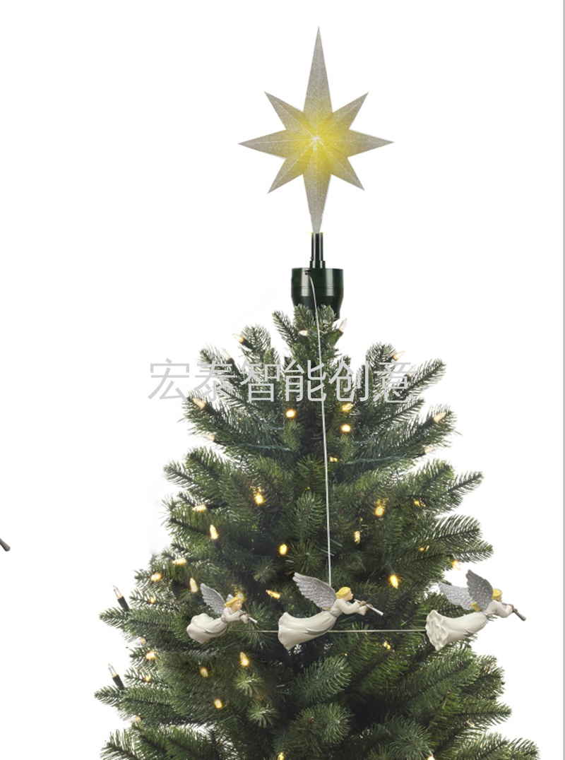 3 Angels Tree Top Stars Christmas Gifts Music Box Christmas Items Christmas Decorations Christmas Items Children's Toys Electric Christmas Gifts