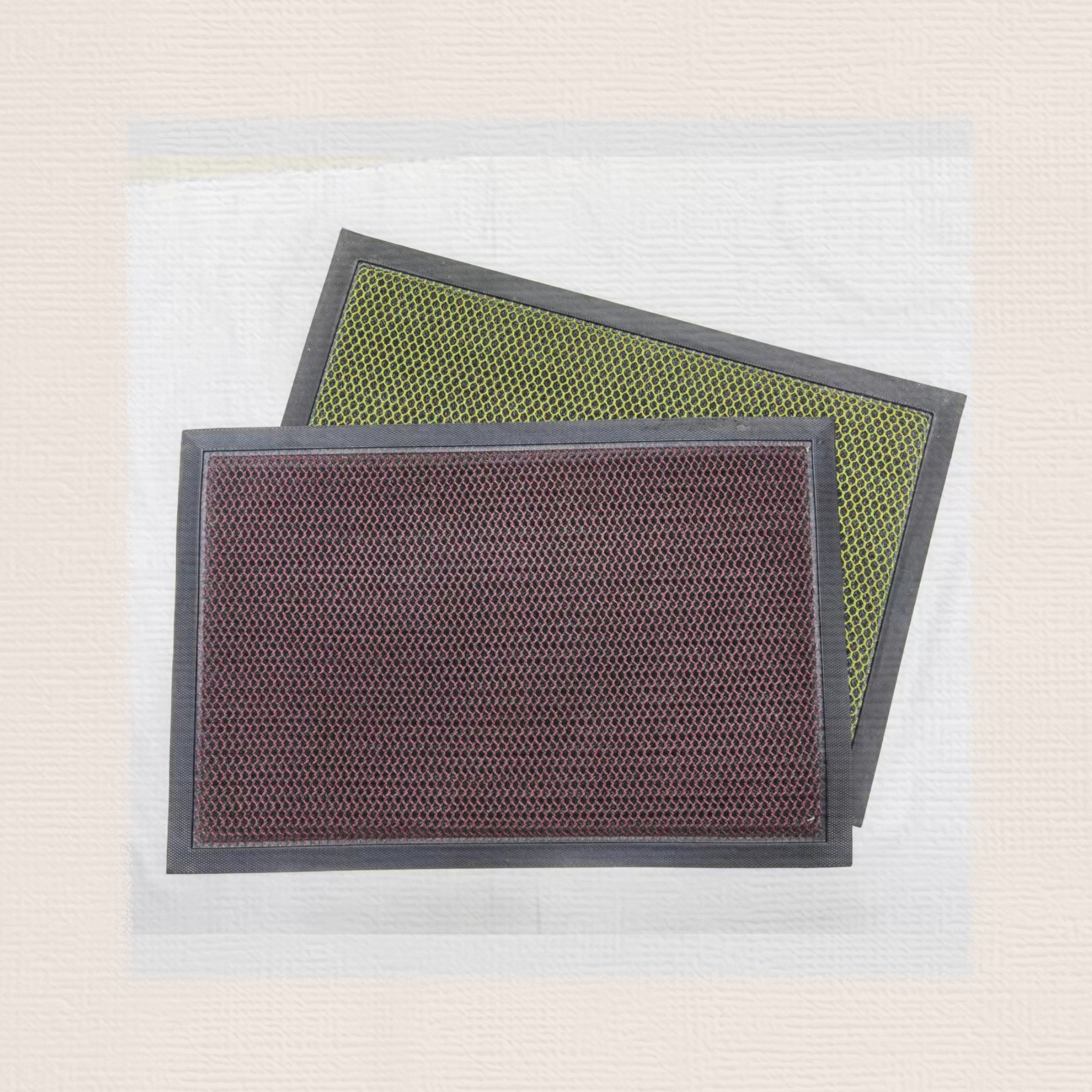 The product quality is excellent. The standard size is 6 colors and 40*60 cm. It is a solid color elastic wire floor mat, honeycomb mat, rubbing mat, door mat, foot mat, high elastic foot mat, anti-slip mat, and scratch-off massage mat Specification drawing