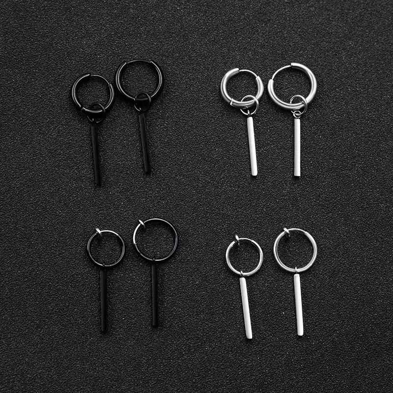 Cold and stylish earrings, trendy men's stud earrings, straight earrings, fashionable women's earrings, and niche ear rings details Picture