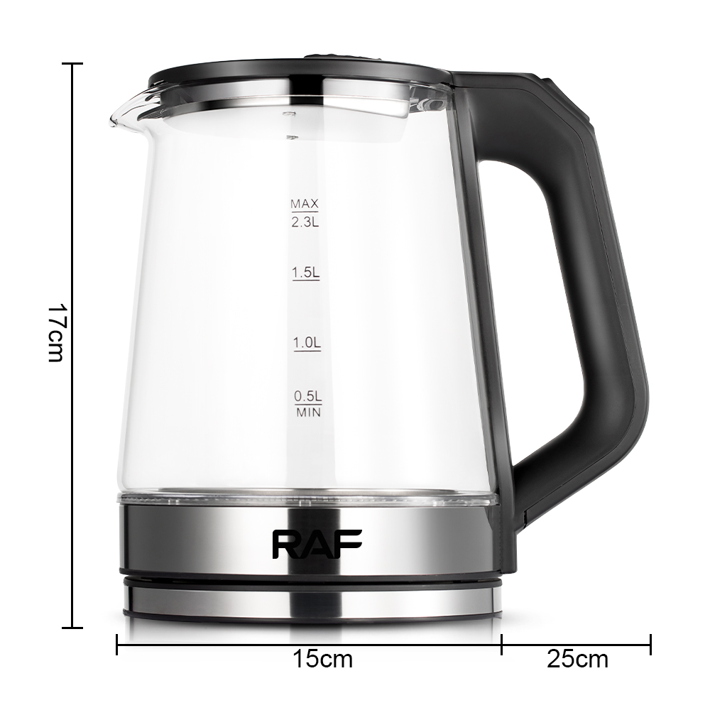 European standard household high borosilicate glass electric kettle, blue light steam electric teapot, health pot, multi-functional tea brewer Specification image