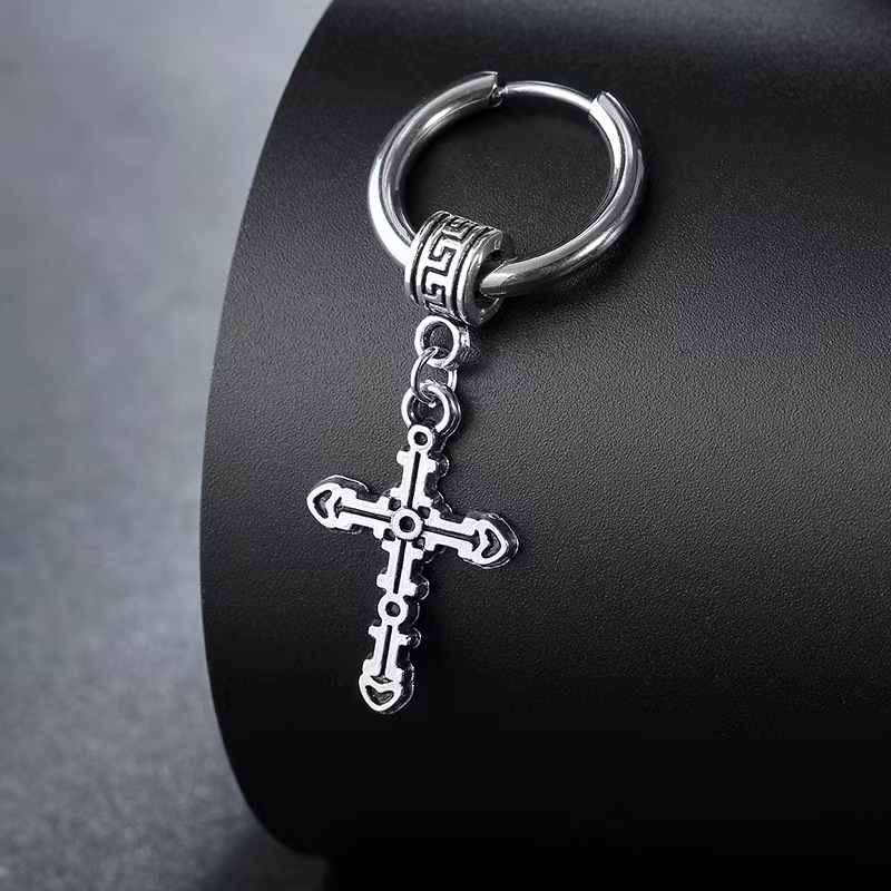 Cold style earrings, trendy and individualistic men's ear studs, fashionable women's ear accessories, niche ear rings, 2025 new style Specification image