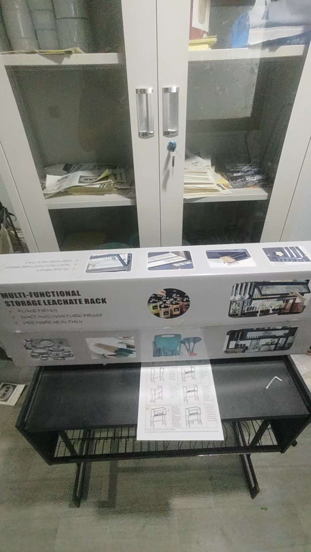 厨房整理必备 黑色百搭日用百货 沥水碗架 碗盘置物架 高效沥水架 碗盘碗架 美观实用细节图