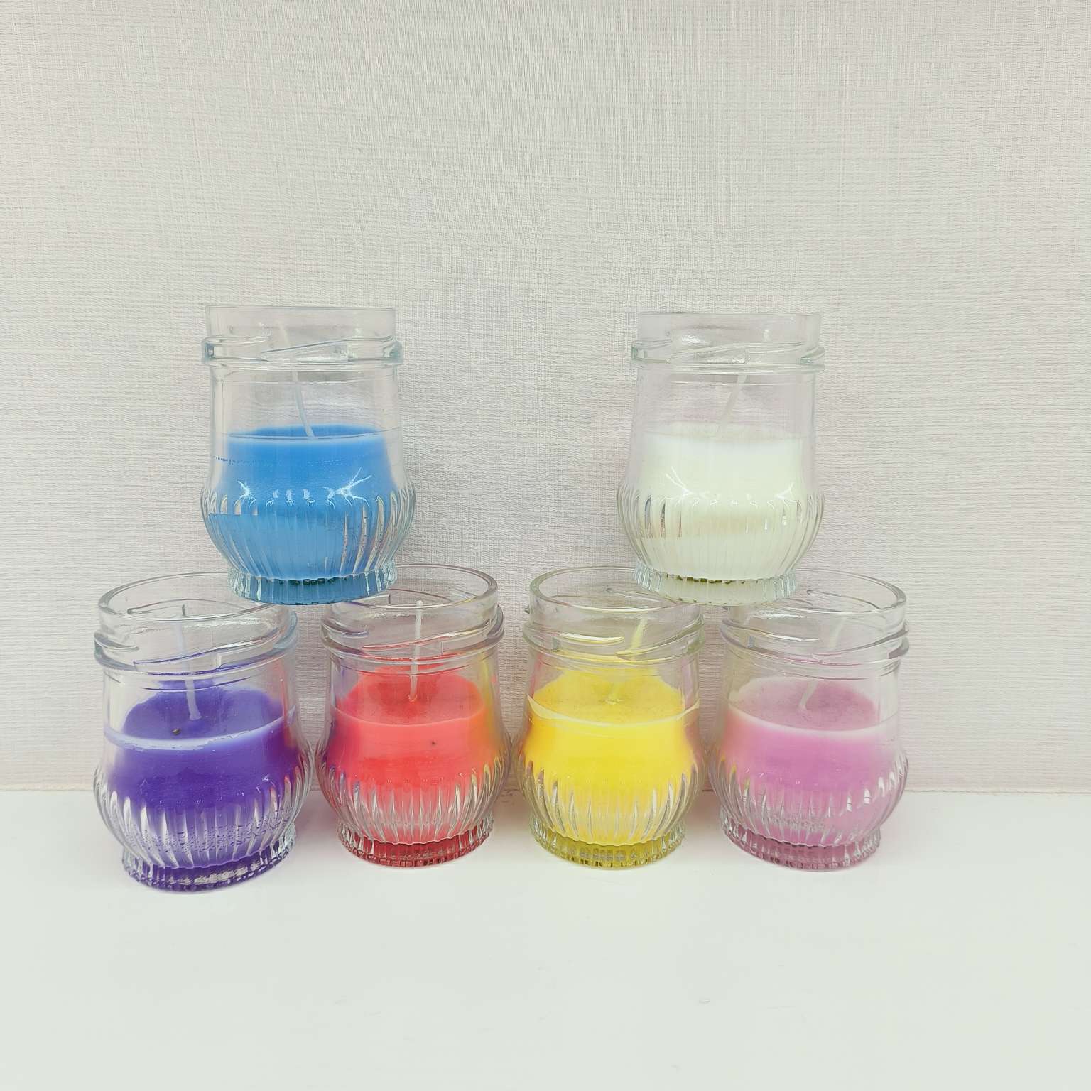 日用百货 香薰蜡烛 薰衣草味蜡烛  玻璃杯彩色蜡烛详情图3