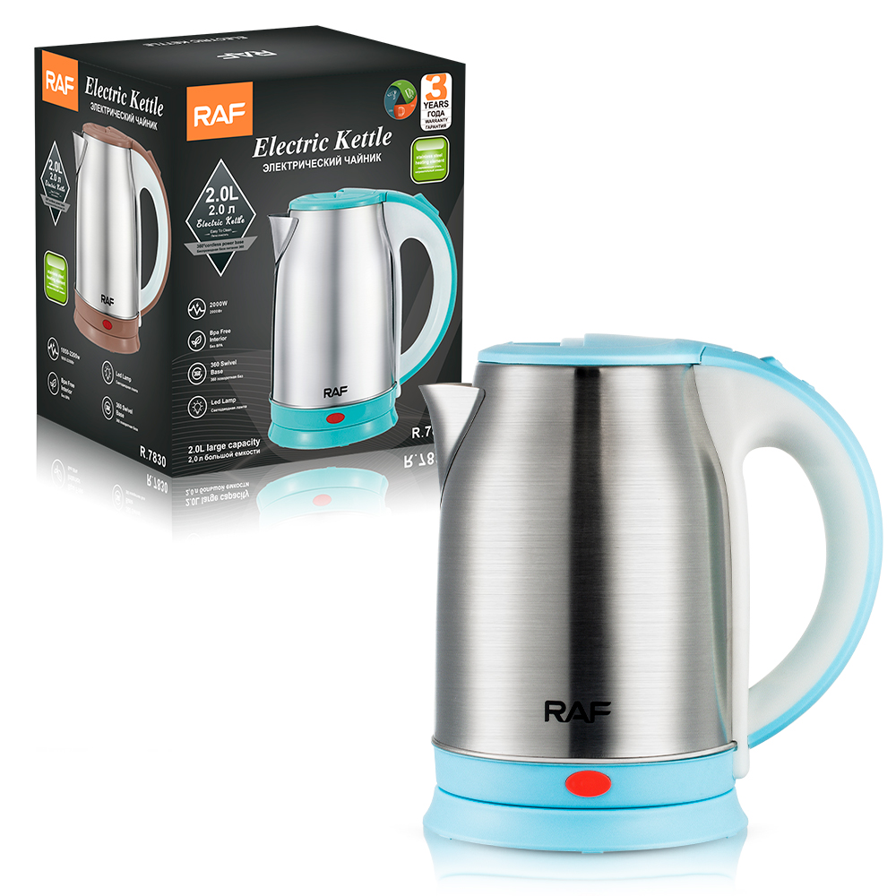 RAF European standard wholesale 2.0L stainless steel inner liner electric kettle, quick kettle, household automatic power-off boiling kettle details Picture