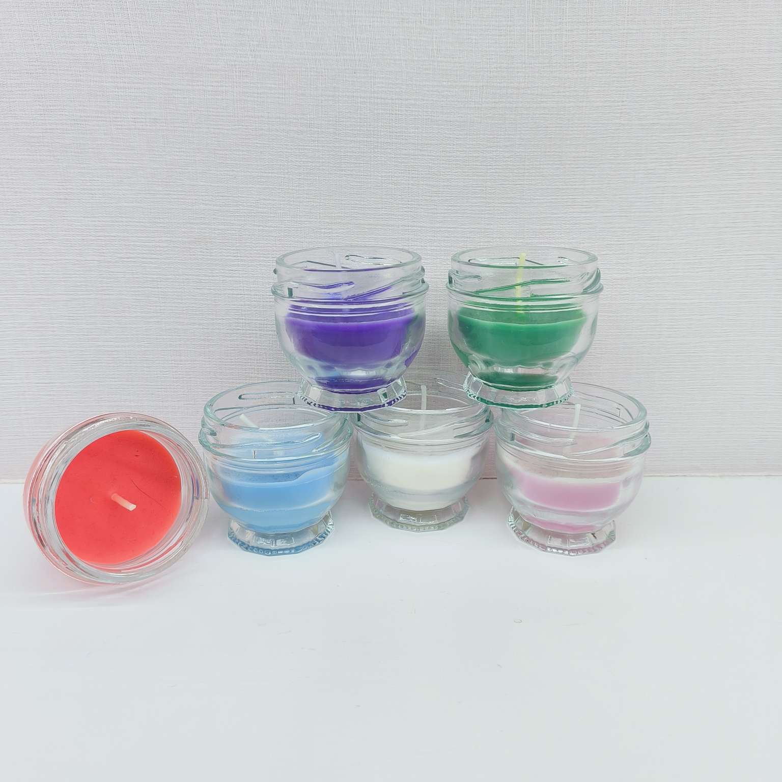 日用百货  蜡烛  工艺蜡烛  玻璃杯香薰蜡烛 彩色细节图