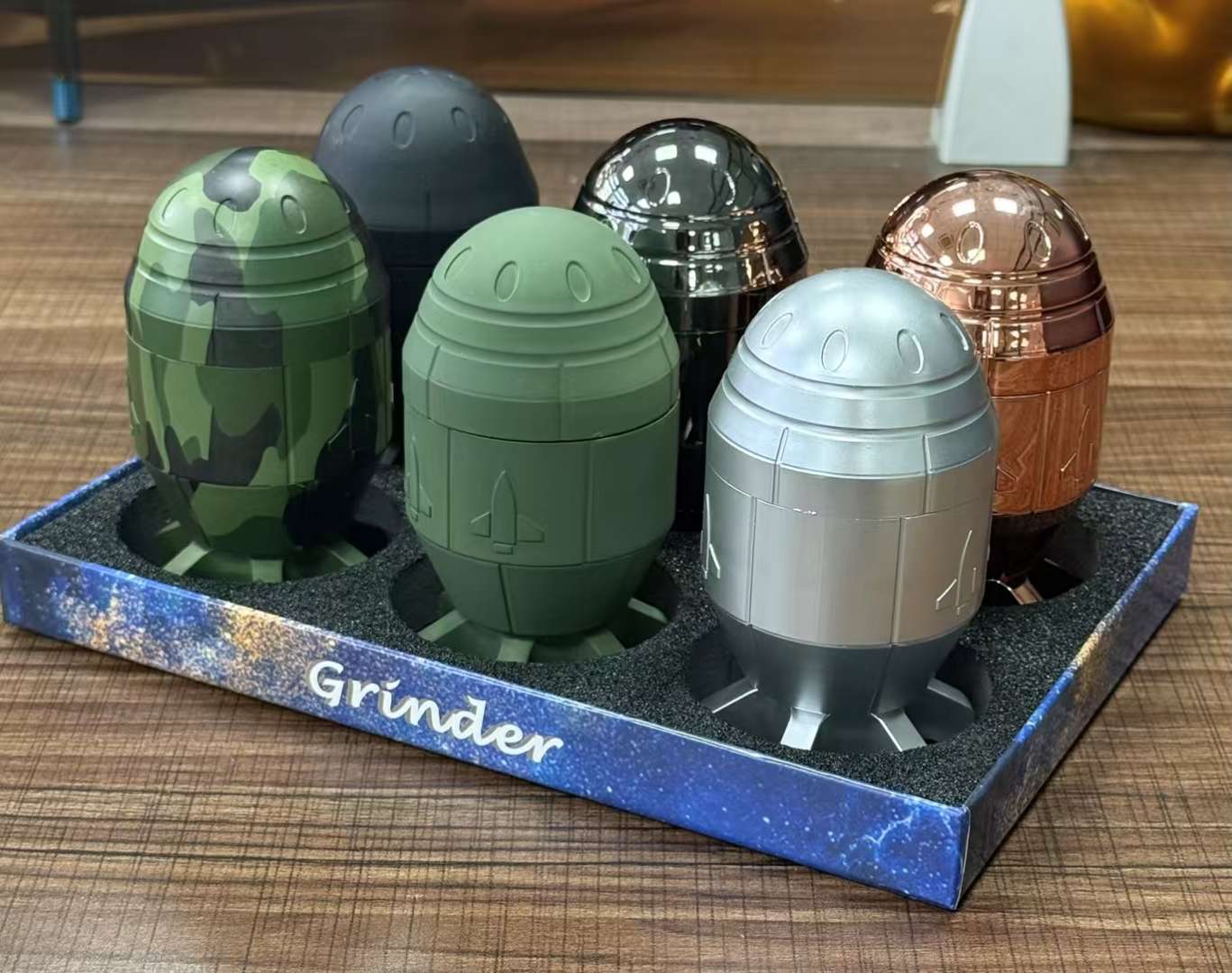 造型磨烟器，火箭子弹磨烟器，锌合金磨烟器，烟具详情图3