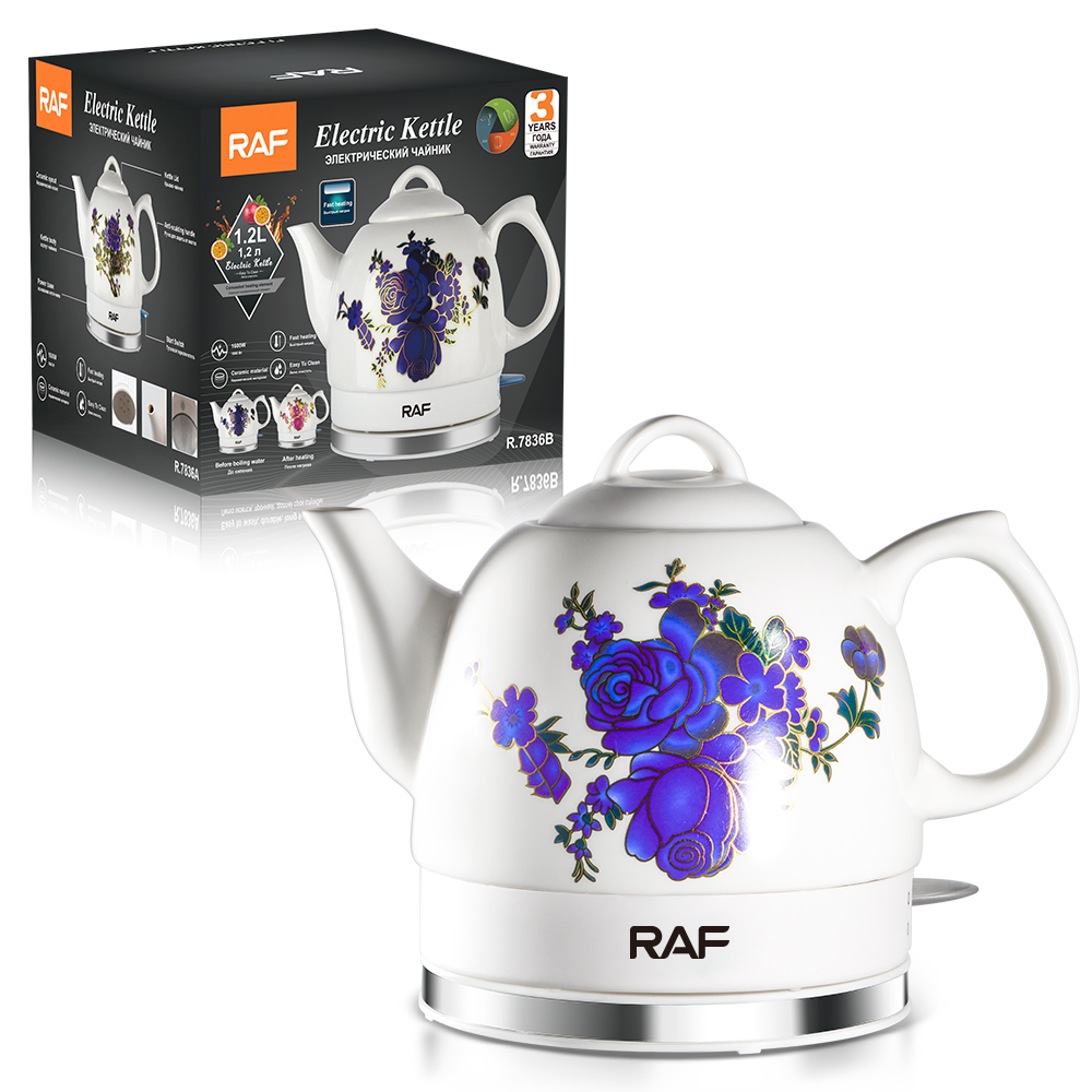 RAF European standard cross-border electric kettle, household health care kettle, multi-functional flower tea decoction, split type boiling water kettle, 1.2L details Picture