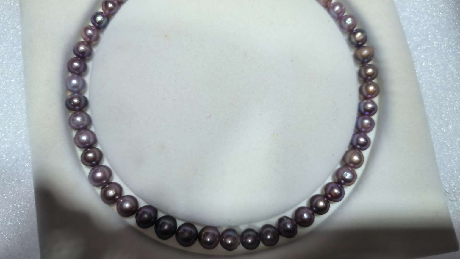 爱迪生强光正圆大圆珠珍珠天然珍珠链详情图2