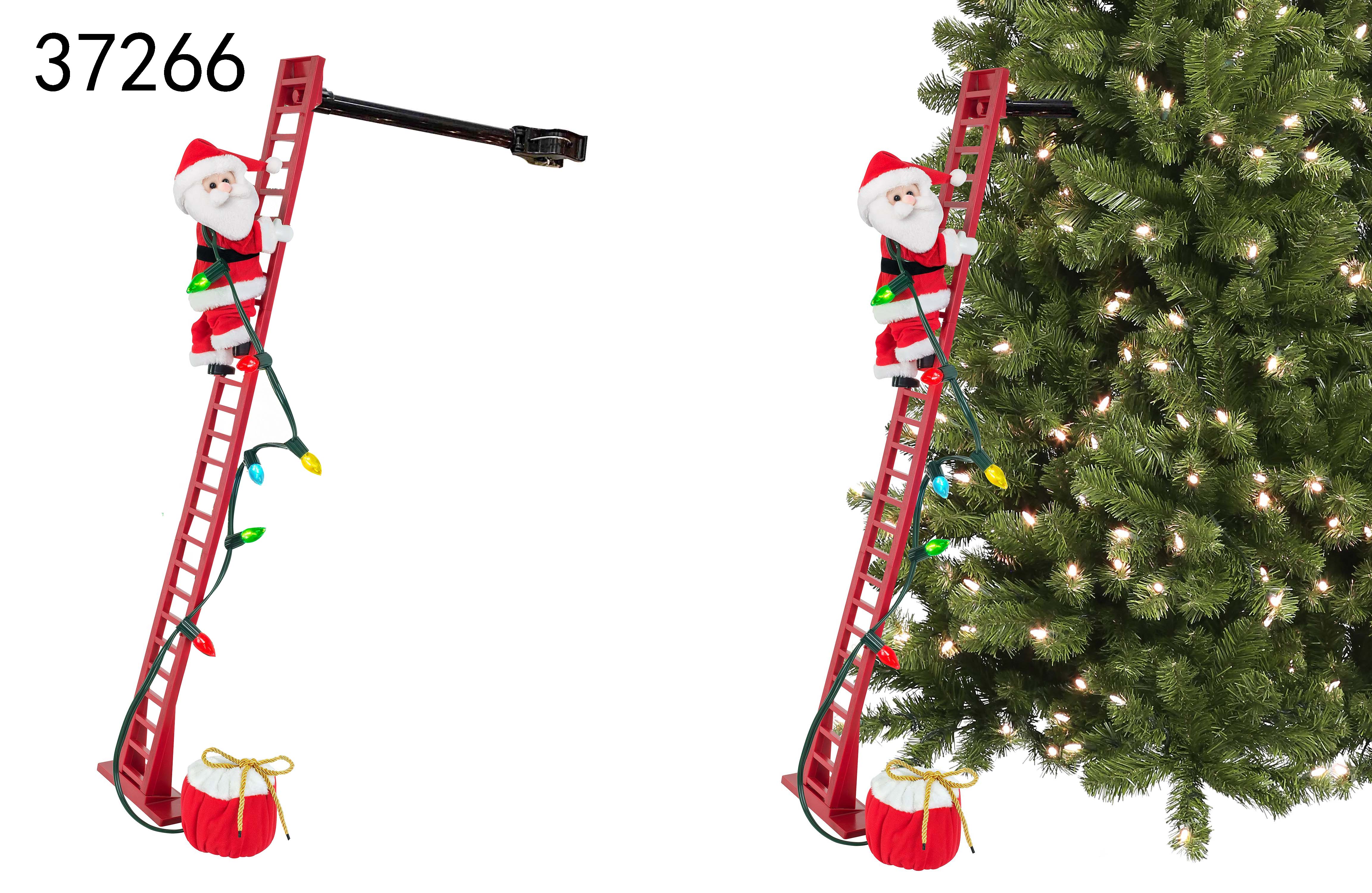 Ladder Santa Claus Christmas supplies Christmas ornaments Christmas gifts Christmas decorations Christmas music box Children's toys Electric Santa Claus thumbnail