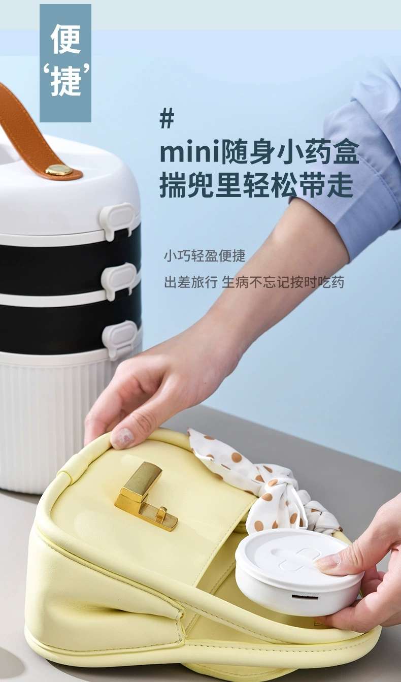D47-503 Rotating medicine box Large-capacity medicine storage box for family container Separate first aid kit Emergency medicine box undefined
