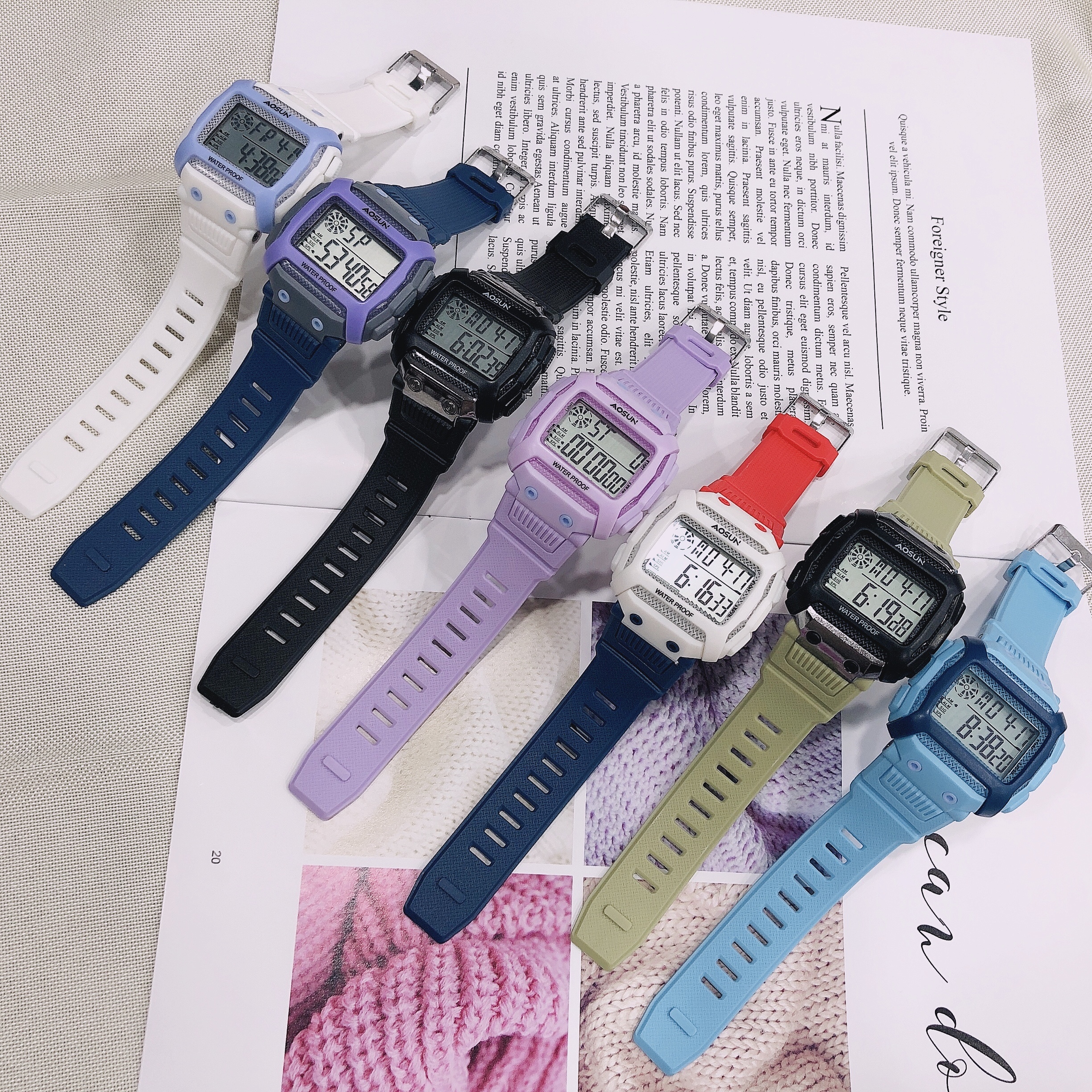 学院风手表女学生手表时尚森系夜光防水闹钟手表简约男独角兽ins细节图