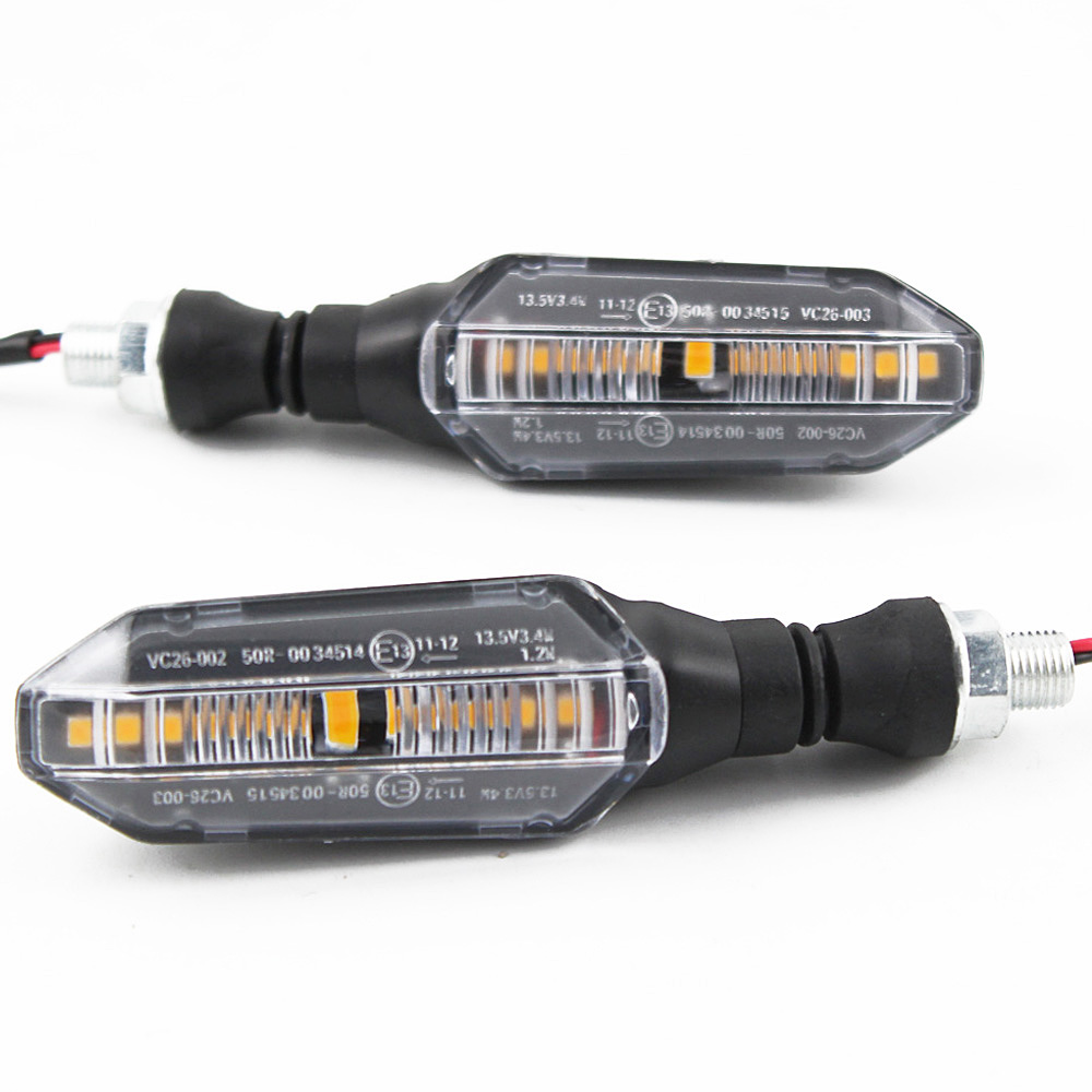 The LED turn signal is suitable for most general purpose motorcycles and electric vehicles to turn the water lamp direction indicator full figure