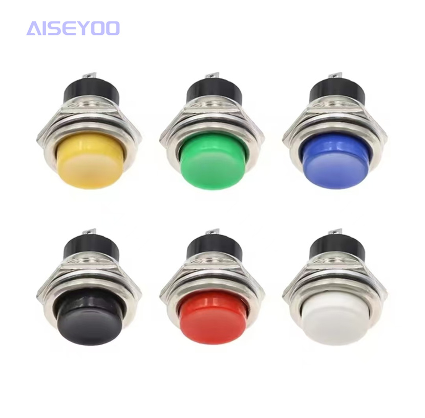 The DS-212 circular self-resetting lock-free small point-action key switch electronic hanging scale 2-pin 16mm button switch is turned on to start the power button Item Picture