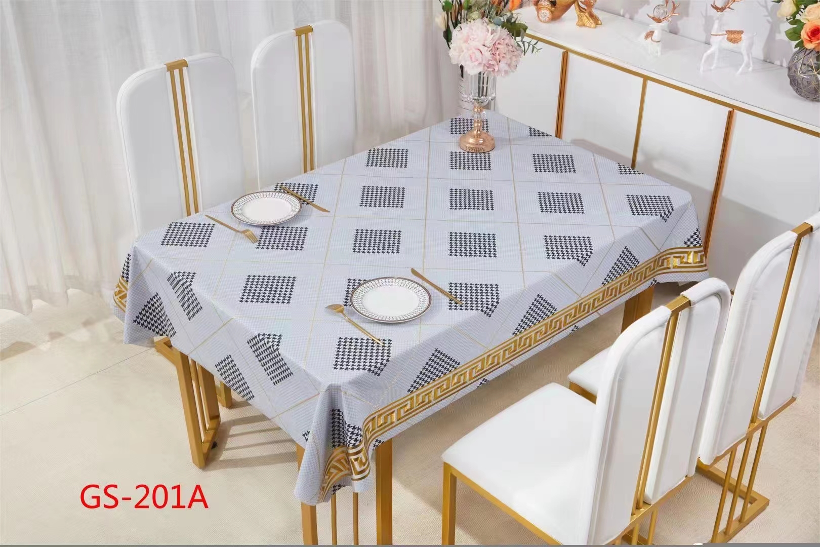 桌布/丝绒桌布/印花透明台布/落水毛/桌旗欧式产品图