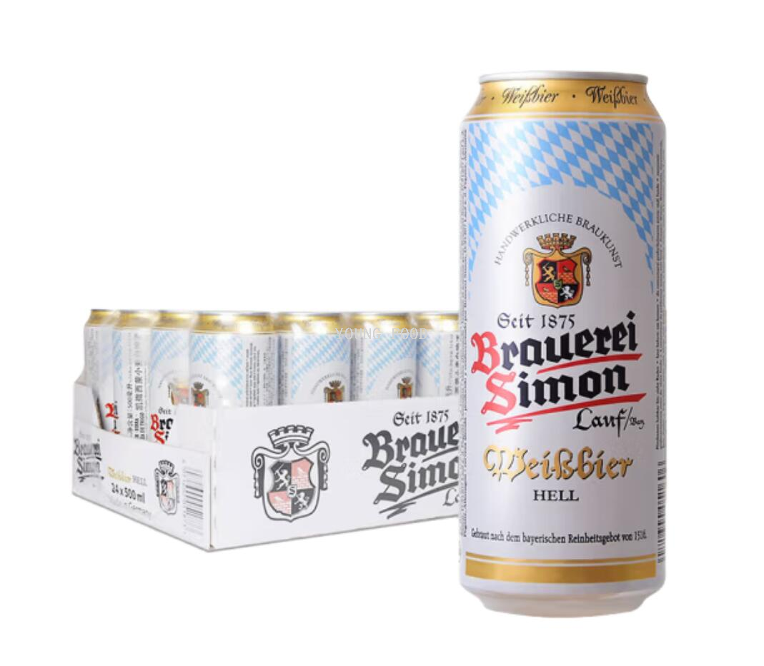 批发包邮！德国进口零食酒水西蒙小麦白啤酒500ml 手办休闲食品详情8