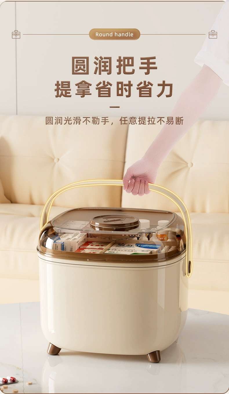 D47-512 Large family small medicine box Storage box Home portable first aid kit Mini medicine box details Picture