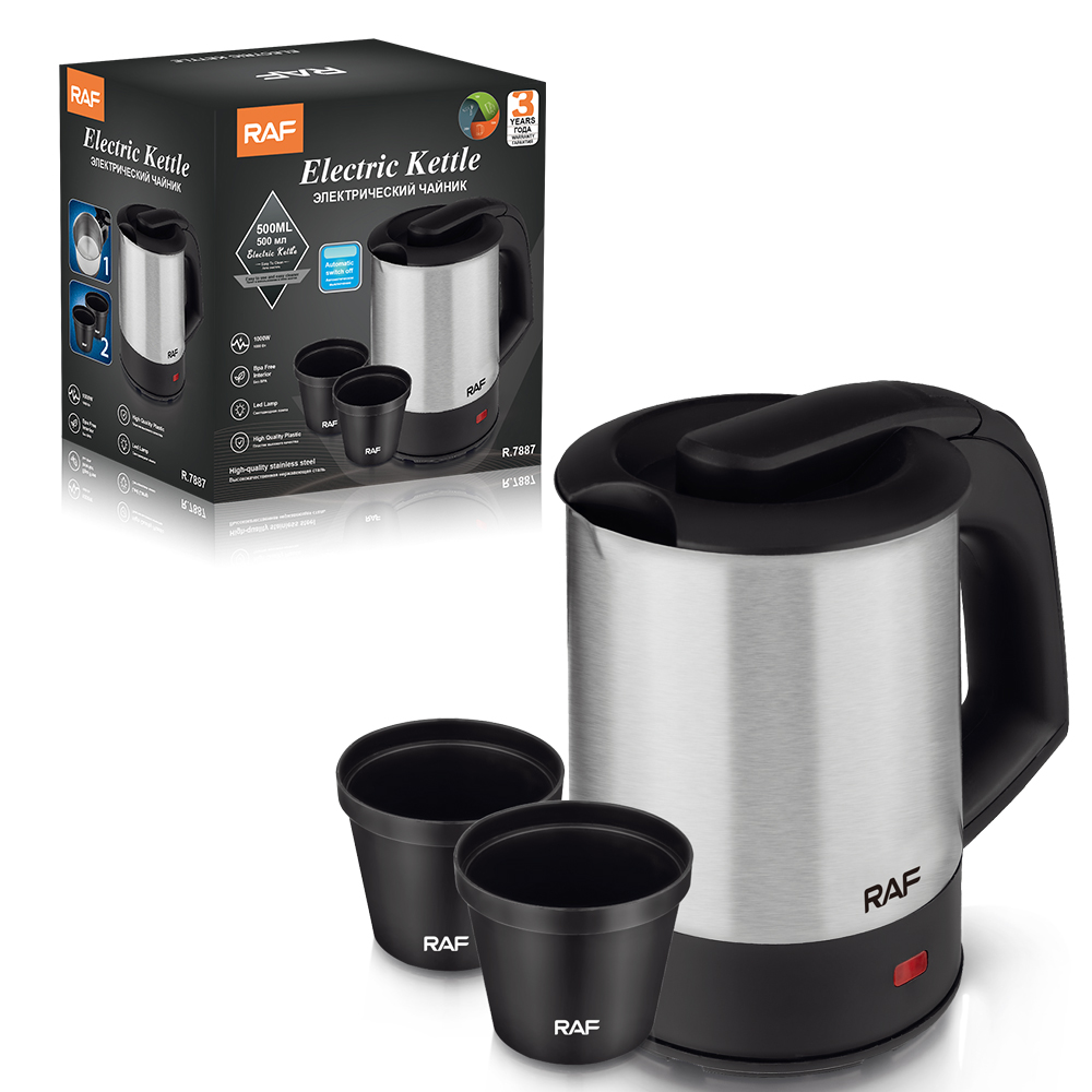 European standard stainless steel electric kettle manufacturer wholesale electric kettle, electric kettle, automatic power-off 0.5L details Picture