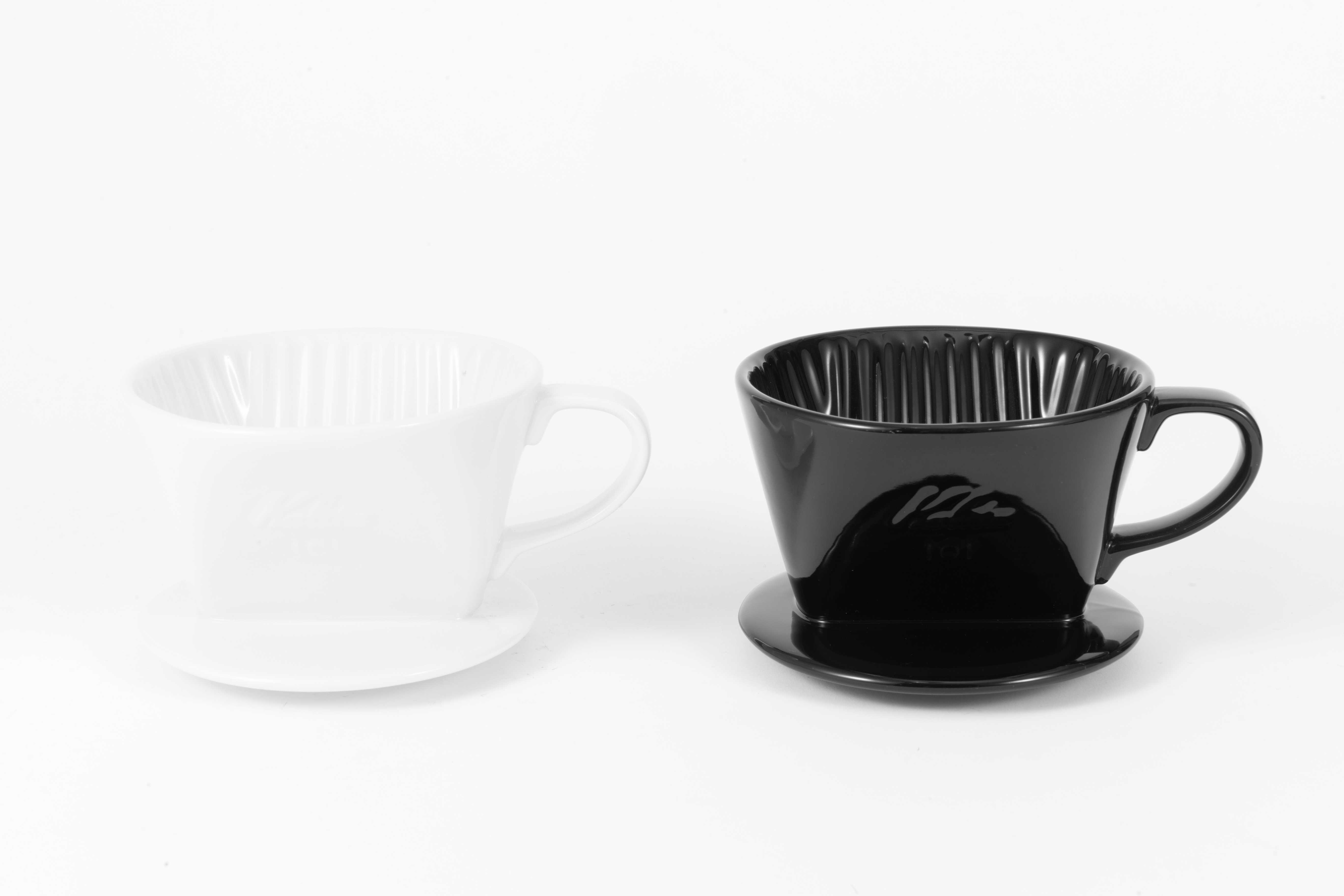 Ceramic coffee powder filter, V-shaped filter cup, drip hand-brewed filter cup, spiral funnel cup, European style