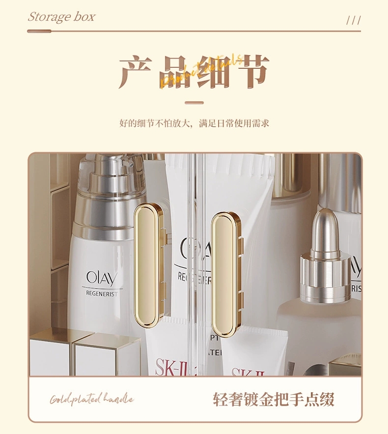 D47-136 Cosmetic storage box Multi-functional desktop large capacity skin care products lipstick mask dust storage rack undefined