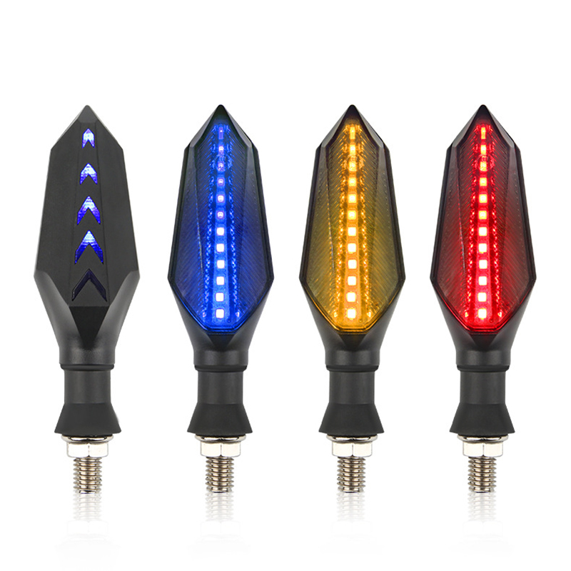 Cross-border hot motorcycle 12V general turn signal light double-sided water turning light indicator light turn light full figure