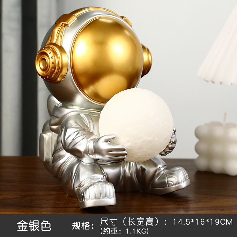Astronaut desk lamp decoration piece, home bedroom soft decoration handicraft decoration Specification image