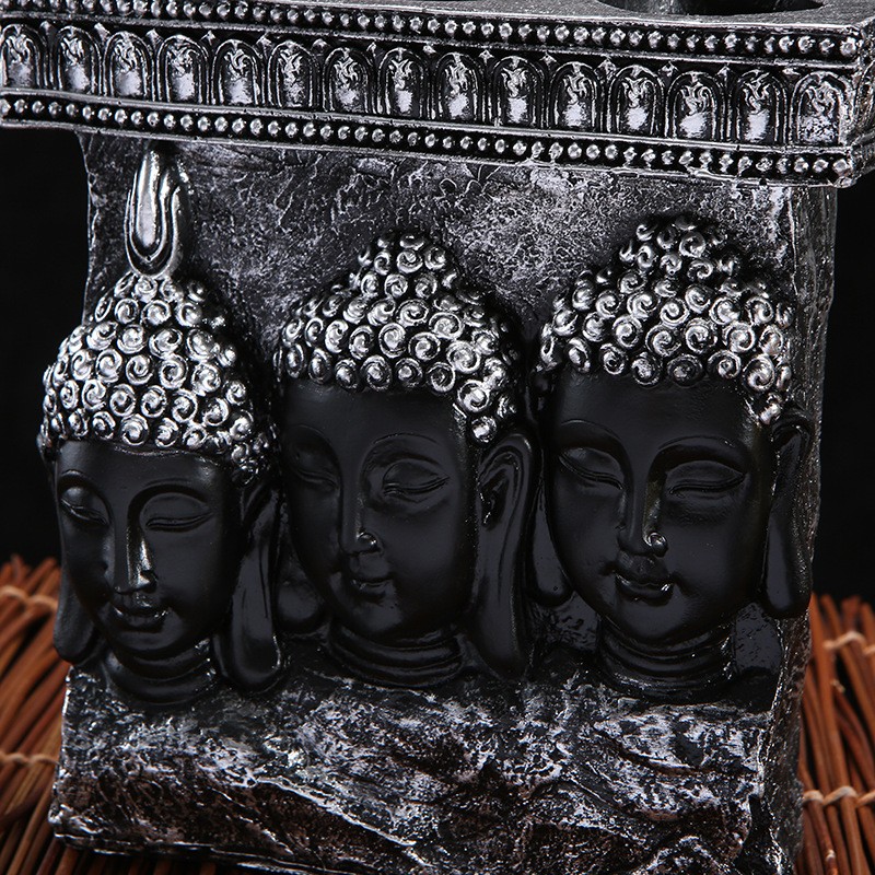 批发泰式佛像烛台摆件摆件酒柜办公室客厅装饰品西方三圣摆件一件代发细节图