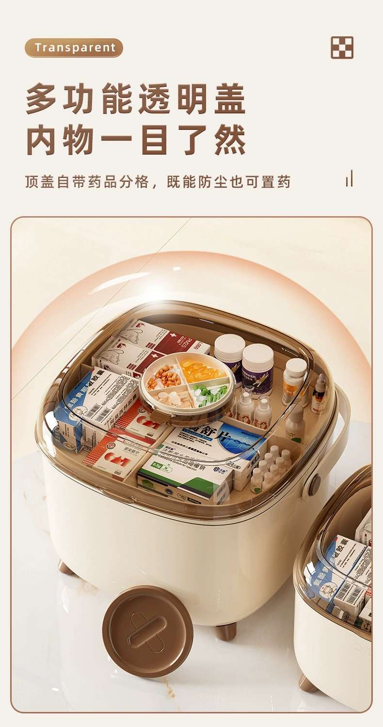 D47-512 Large family small medicine box Storage box Home portable first aid kit Mini medicine box undefined